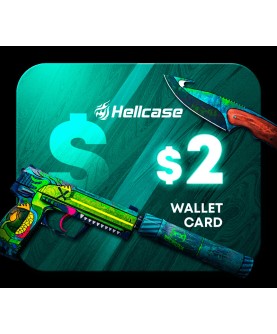 Hellcase.com 2 USD Wallet Card Code Key GLOBAL